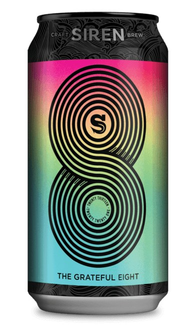 Siren Craft Brew: Grateful Eight 8% 440ml pump clip